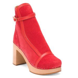 SWEDISH HASBEENS Rosso Suede Sophisticated Jodhpur Booties